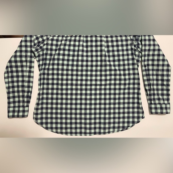 Duluth Trading Company Plaid - Aqua & Navy - Size Large - Picture 11 of 11